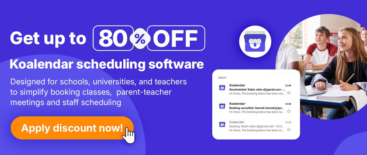 Koalendar software discount for teachers
