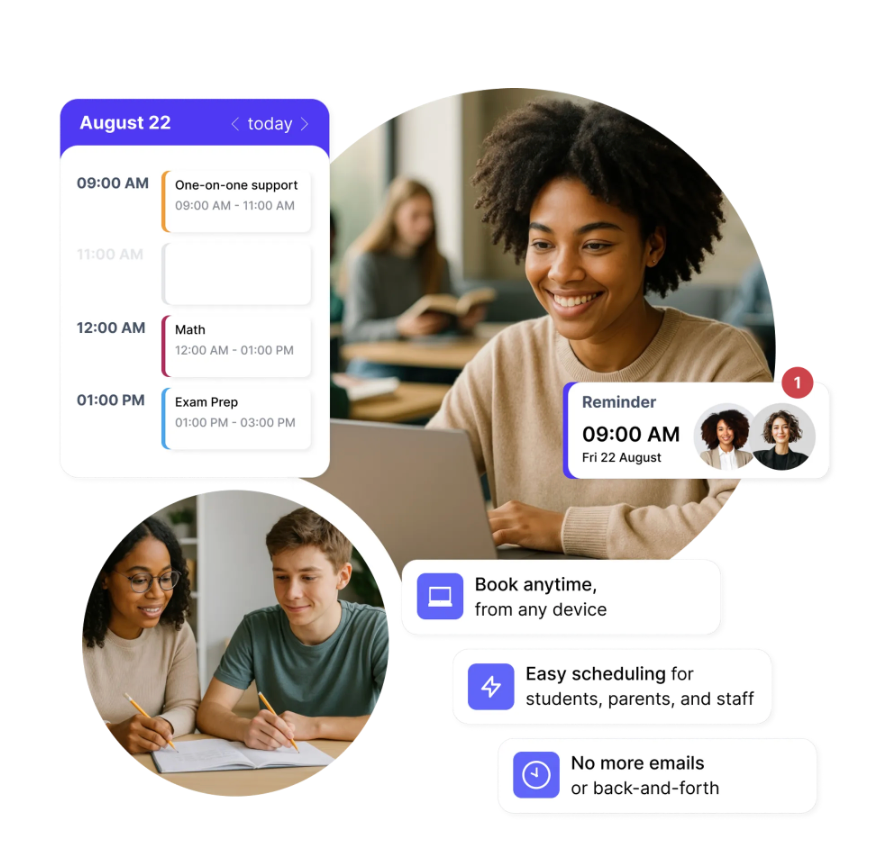 Software de programación para reuniones de padres y maestros