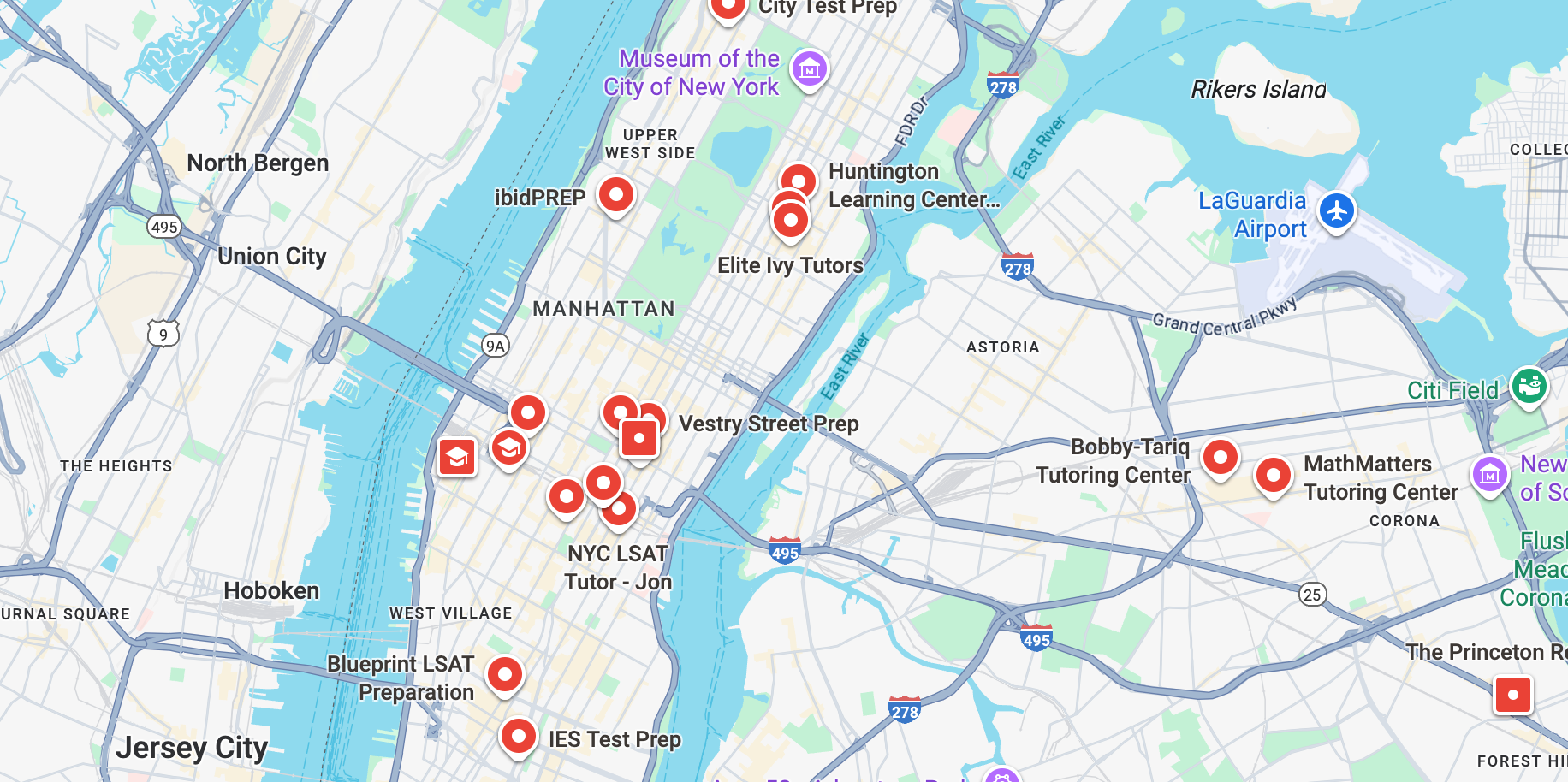 SAT prep academies in New york