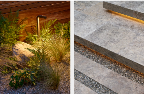 Landscaping company website showing close-ups of their craftsmanship and materials used