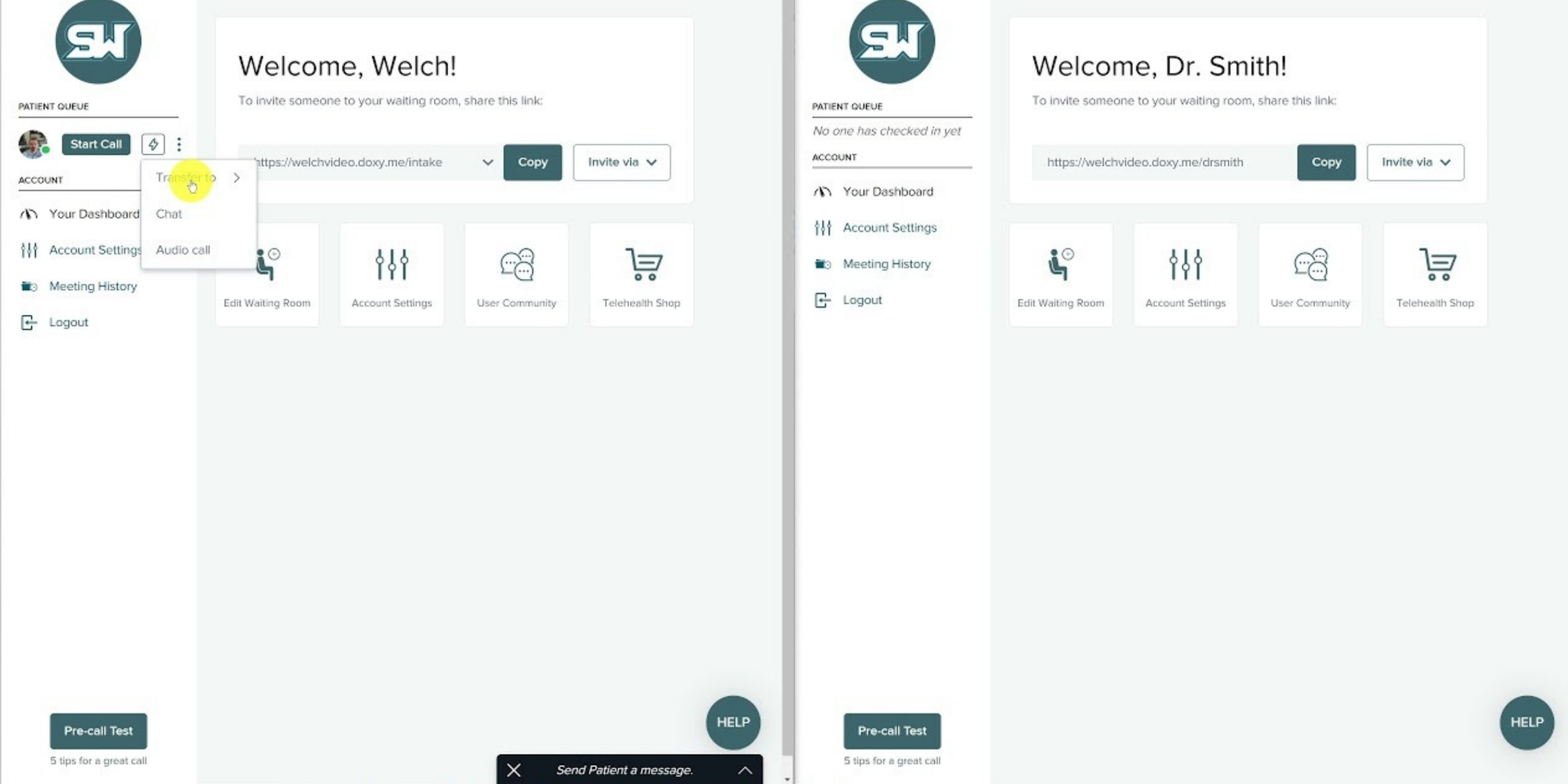 doxy.me healthcare appointment system