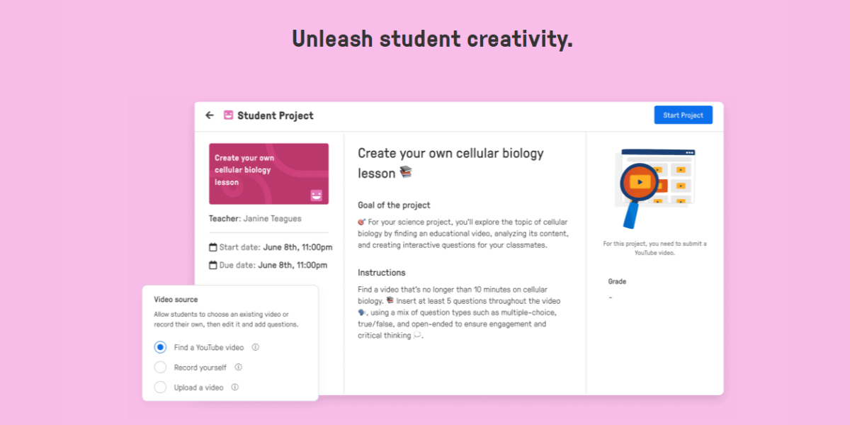 Edpuzzle AI la mejor herramienta para la interfaz de usuario de los profesores