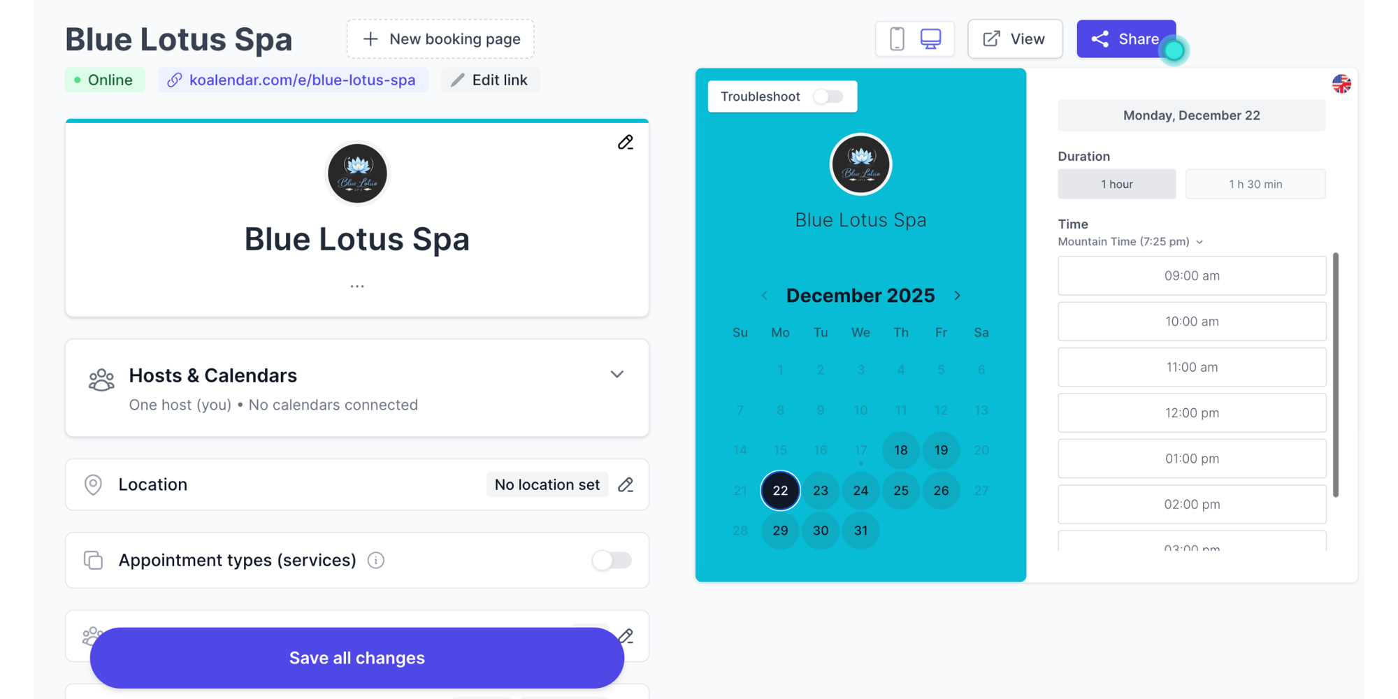 koalendar scheduling software for spa 