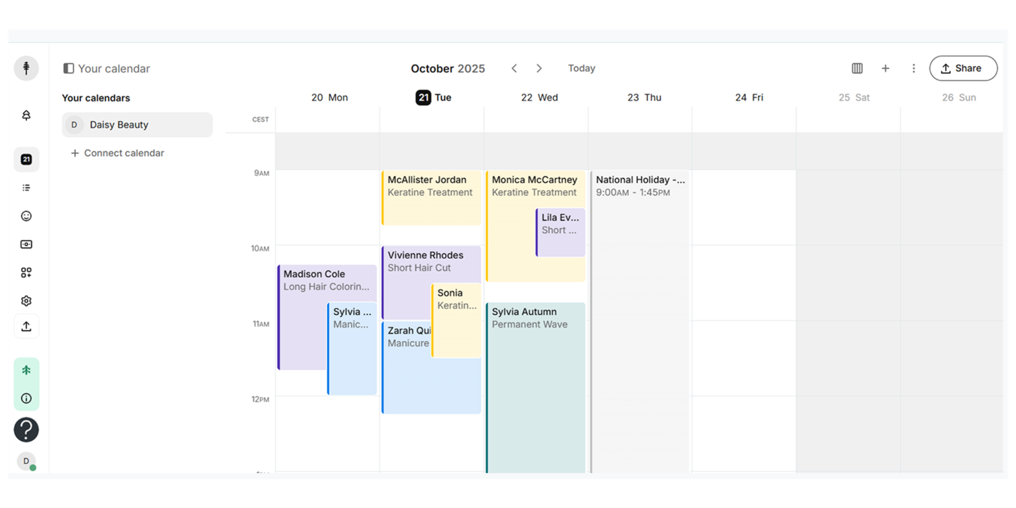 Setmore screenshot for barbers