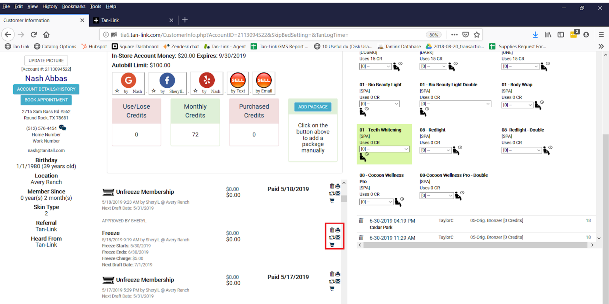Tan-Link tanning salon appointment software