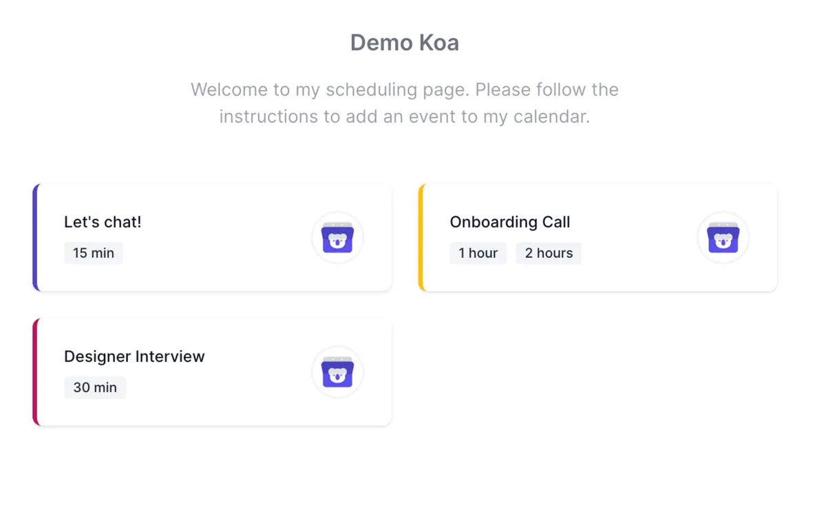 Multiple services & appointment types