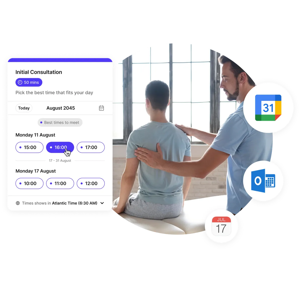 Online booking system for chiropractors