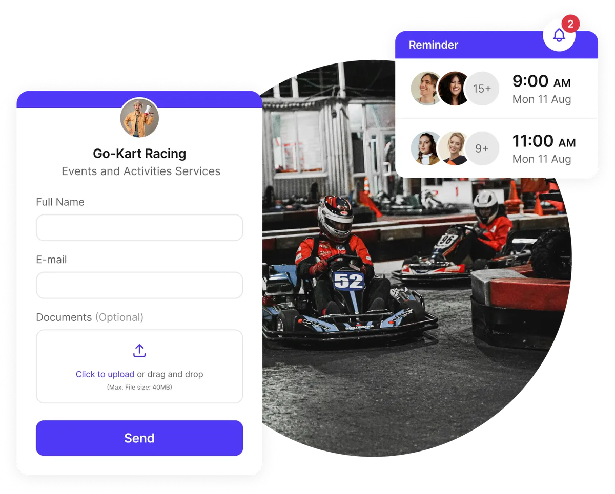 Custom event registration form