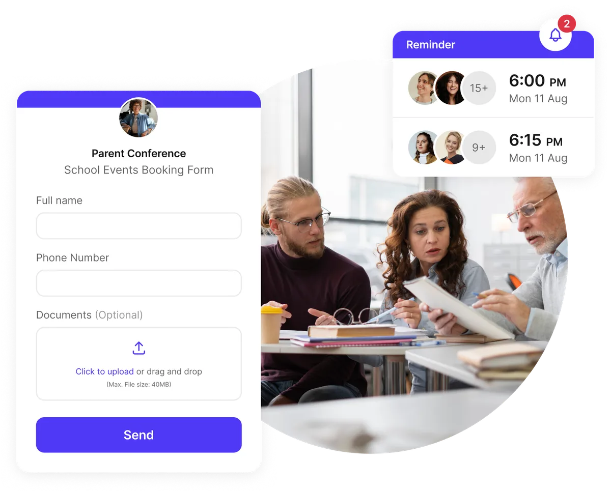 school event booking system