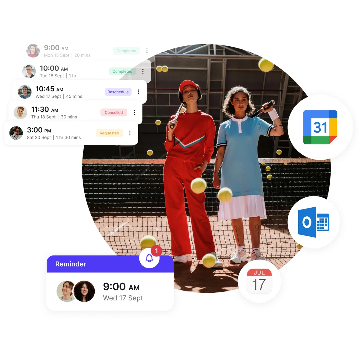 tennis court booking software reminder system