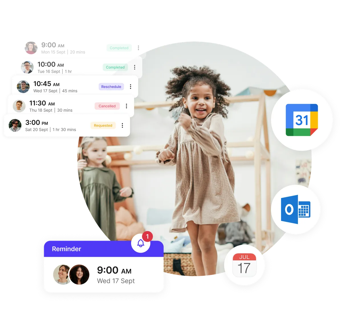 childcare booking reminders for parents