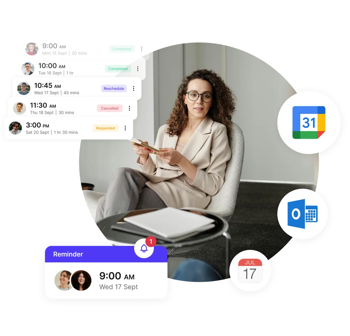 Mental health scheduling software reminders