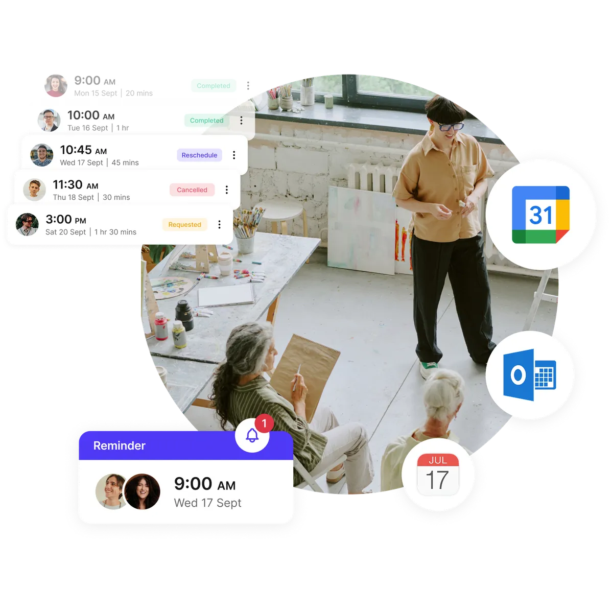 reduce no-shows for art classes