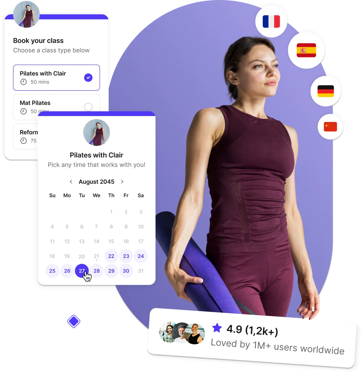 Pilates studio scheduling software